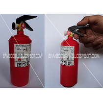 3D paper mold three-dimensional puzzle model ornaments diy handmade origami toy fire extinguisher fire extinguisher fire extinguisher production