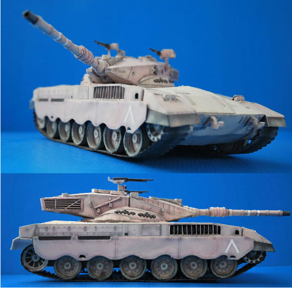 Children's puzzle DIY hand - made simulation military model 1 to 33 tank 3D paper - art paper cutting paper