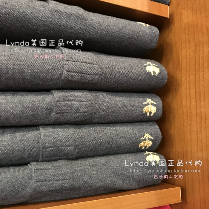 Lynda American đánh vần thư brooks anh em / Anh em Booker áo thun cotton ngắn tay cotton áo polo sói