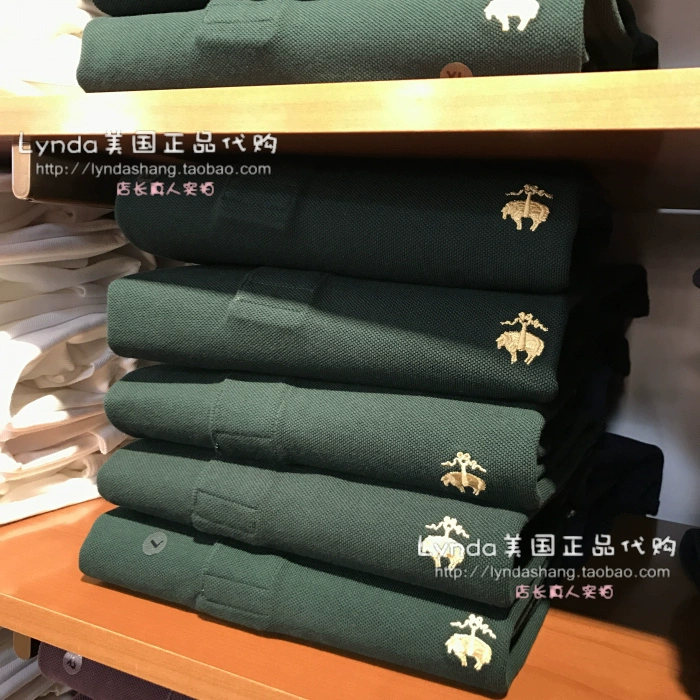 Lynda American đánh vần thư brooks anh em / Anh em Booker áo thun cotton ngắn tay cotton áo polo sói