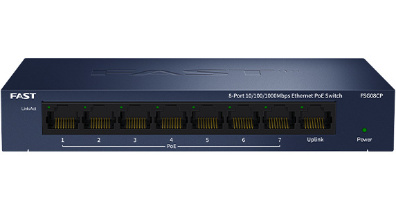 FAST Express FSG08CP 8 mouth full one thousand trillion PoE powered switch complete machine power 65W