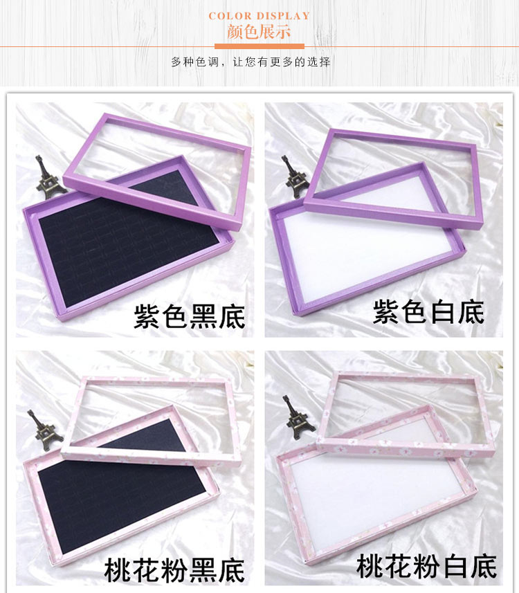 Bông tai stud Hộp trưng bày 100 lỗ có nắp trải trang sức Hộp lưu trữ Khay Đăng công suất lớn - Nhẫn nhẫn vàng trắng