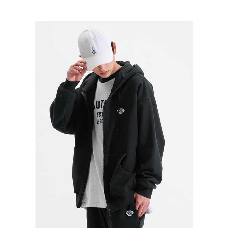 Nautica White Sail Japanese Style Unisex Shell Logo Hooded Sweatshirt Cardigan Jpkw4305