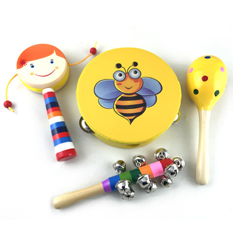 Pediatrist Wood Freshman 0-3-6 Mass Dial Wave Drum Baby Listening To Sound Toy Baby Toy Gift Box 12-year-old rocking Suzuot