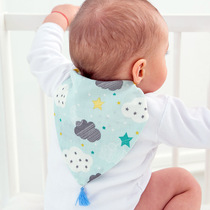 Class A summer childrens cotton 4-layer gauze sweat-absorbent towel to prevent cold kindergarten pad back towel baby childrens cotton skin-friendly