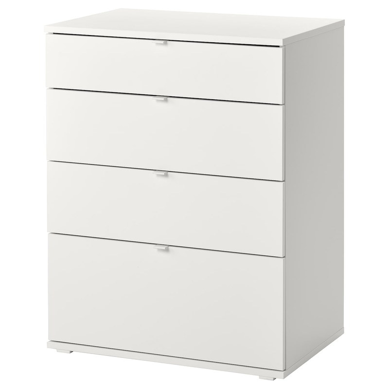 Ikea Vihas Four-Drawer Chest of Drawers, Unlocked, for Home Use in Living Room or Bedroom, Storage Cabinet