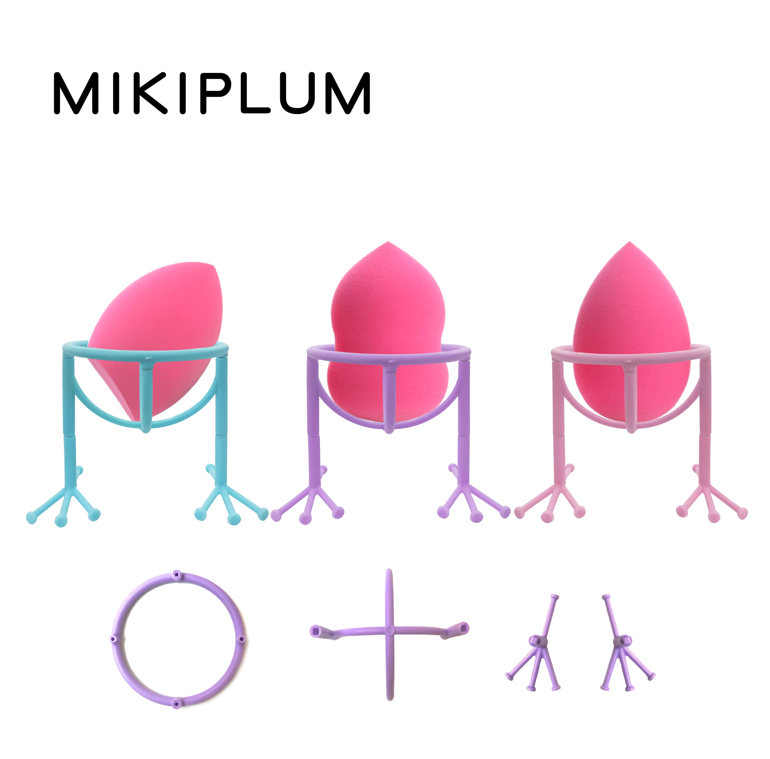 MIKIPLUM Powder Puff Bracket Chicken Feet Storage Layer Rack Chicken Claw Rack Egg Holder Drying Beauty Egg Rack