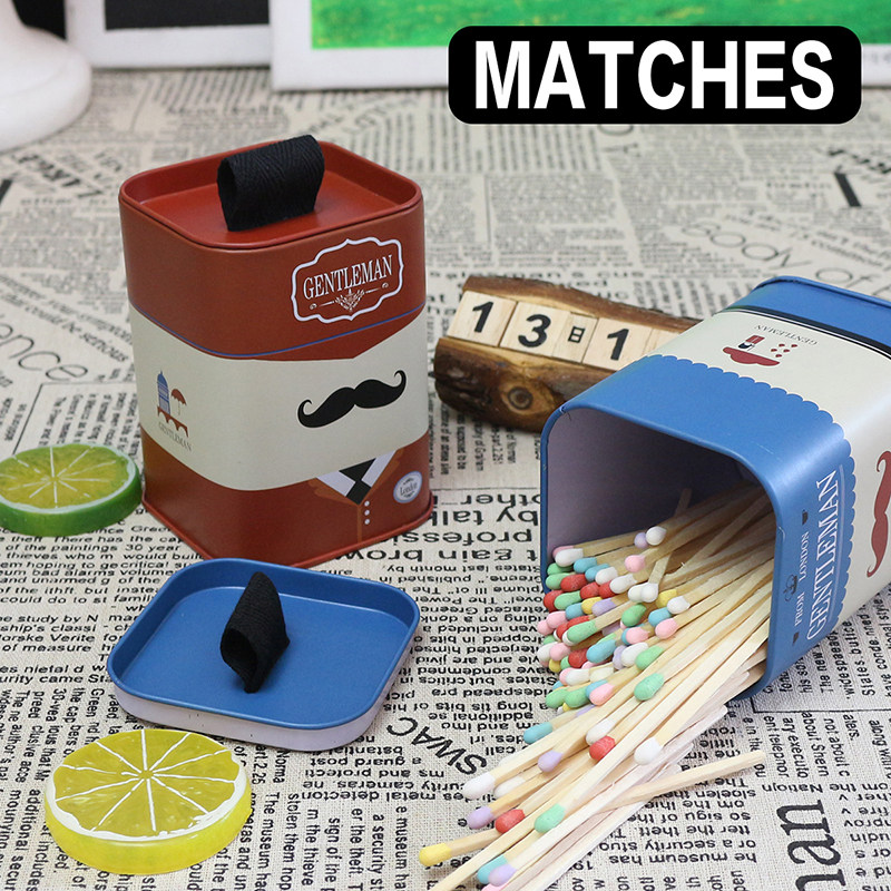 New type of horse iron case lengthened moisture-proof point incense candle match fashion creative long handle fire firewood box firewood god