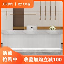 Simple modern style light luxury bar hotel counter beauty salon clothing store cashier desk company front desk
