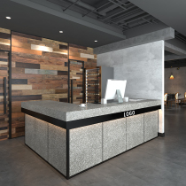 Industrial style bar counter cashier front desk Reception desk Bar milk tea shop Clothing shop Corner retro custom front desk table