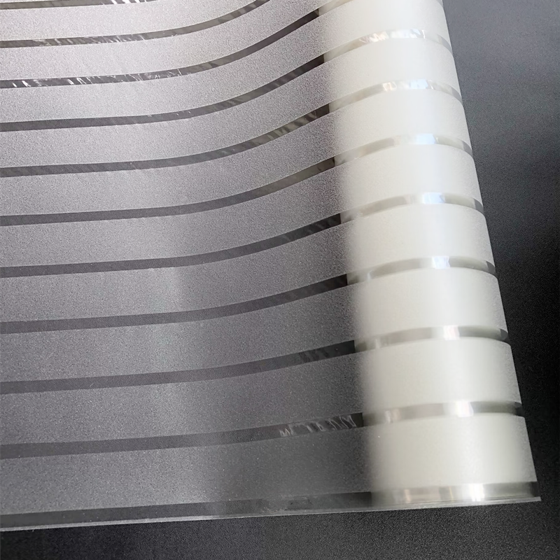 With glue semipermeable striped frosted sticker anti-explosion film shower bathroom toilet door self-adhesive window glass adhesive film light transmission-Taobao