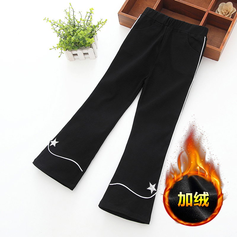 Girlpants Xuân Thu trẻ em casualwear khéo léo mặc và trẻ em quần lớn mỏng da ít cô gái bùng quần mùa xuân váy.