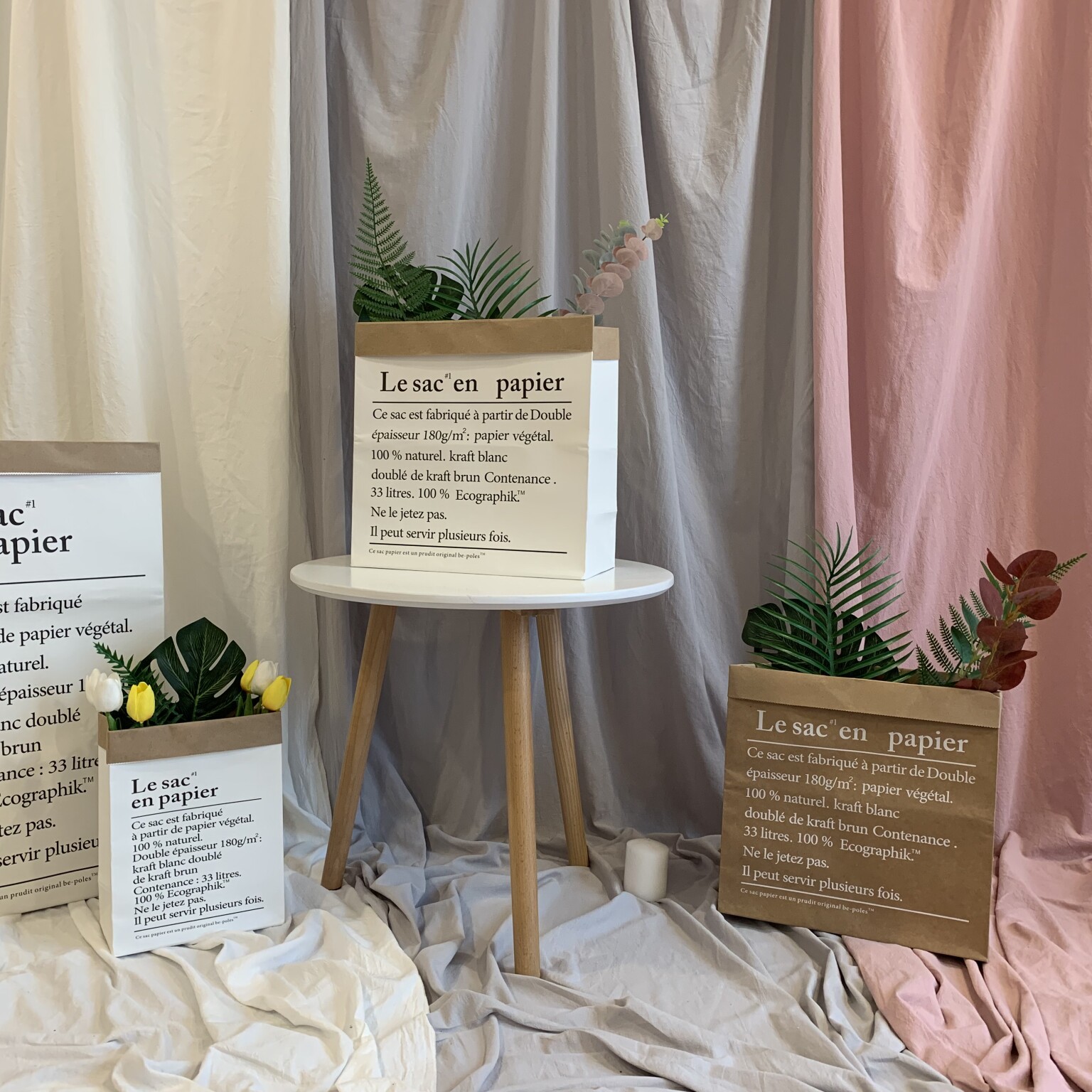 Photo Background Props Swing Pieces Ins Wind Kraft Paper Bag Mesh Red Photography Direct Podcast Room Arrangement Decoration Clothing Hanging Cloth