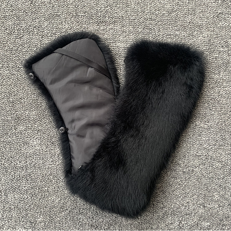 Winter Duty Genuine Rabbit Fur Collar Men's Square Collar Sold Separately Fur Solid Color Rectangular Lapel Cotton Coat Woolen Universal Winter Duty Genuine Rabbit Fur Collar Men's Square Collar Sold Separately Fur Solid Color Rectangular Lapel Cotton Coat Woolen Universal