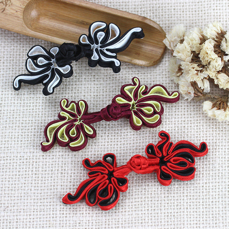 Disc button cup retro Chinese hand-knit flagrobe flowergown female national windshirt tawn goldfish button accessories