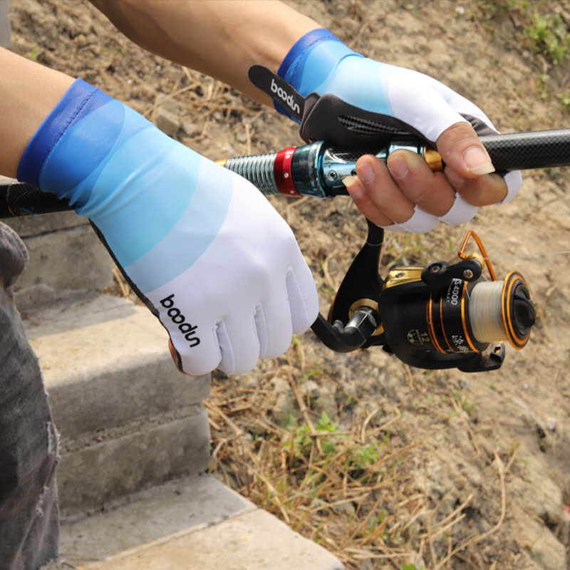 Summer pole fishing special gloves Lu Fei Bumper Fishing ultra-thin sun protection anti-slip fingers catch fish gloves