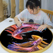 2021 new 5d Diamond painting full diamond living room porch koi Crystal round dot paste brick cross stitch 2020