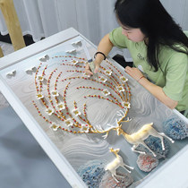 Vertical version of fortune deer 5d Diamond painting 2021 full diamond new porch living room cross stitch point sticky masonry stickers show