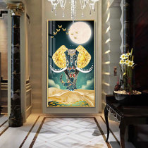 Diamond painting elephant 2021 new European style 5d simple living room entrance vertical version of thread embroidery cross stitch self embroidery 2020