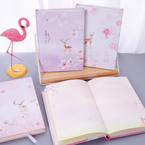 Japanese notebook cute girl heart thickened illustration fawn hard face hand account book hipster little fairy color page