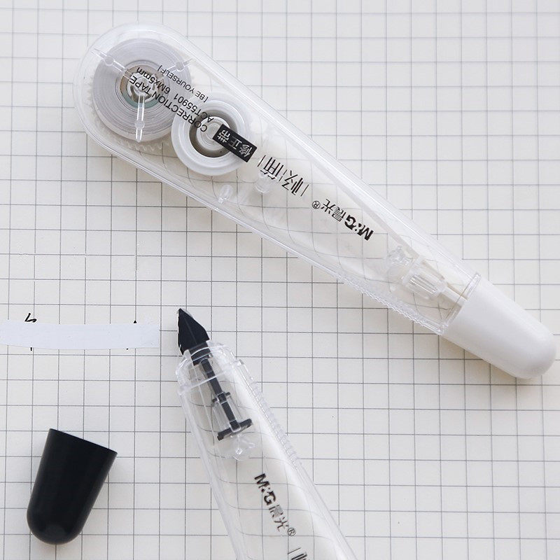 Chenguang stationery simple black and white long version correction tape student correction tape correction tape 6m