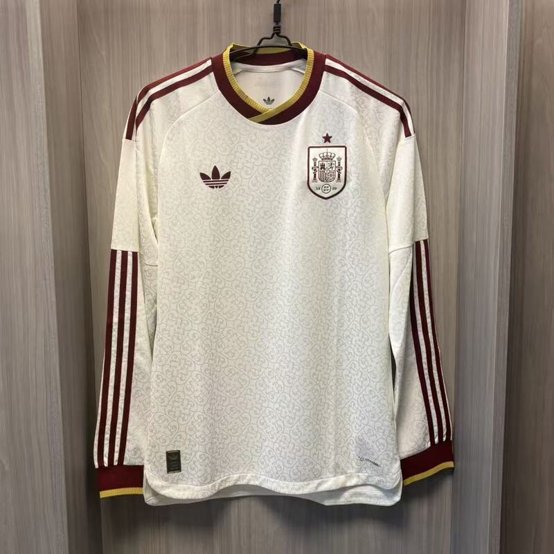 Player Version 2026 World Cup Spain Away Long-Sleeve Shirt Ka1957 Asian Size Slim Fit Slightly Small