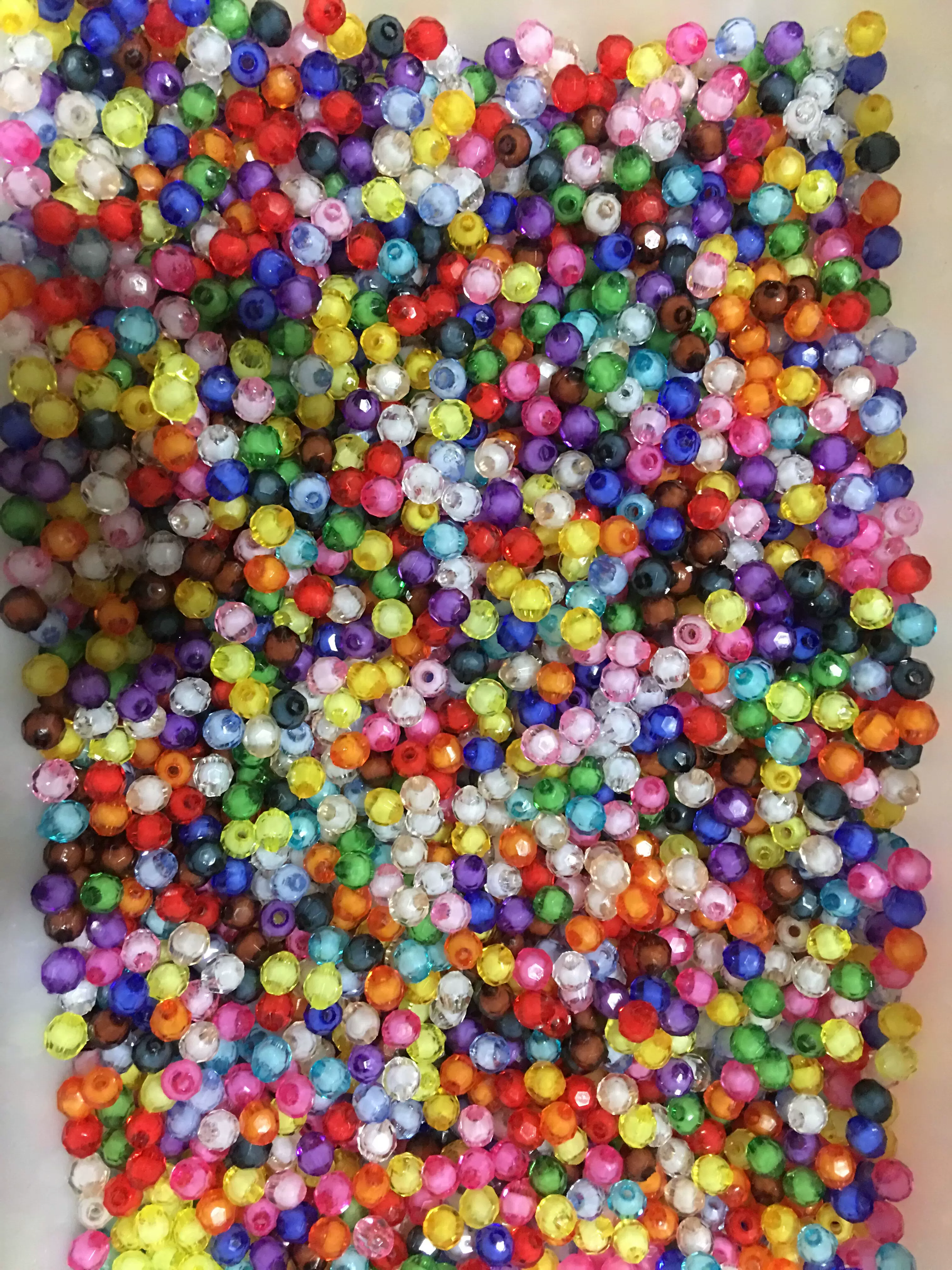 Acrylic beaded bracelet handmade, round beads, DIY, 7.5mm