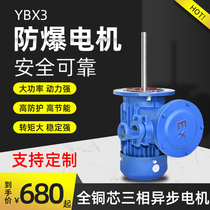 YBX3 explosion-proof motor three-phase 380v small vertical copper wire national standard flame-proof motor safety asynchronous motor