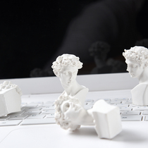 ins north European wind small plaster figurines statue pendulum resin portrait small guard photo props background decoration Nordic brief