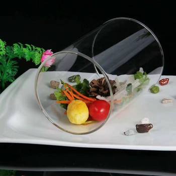 Acrylic artistic conception vegetable landscape transparent round tube