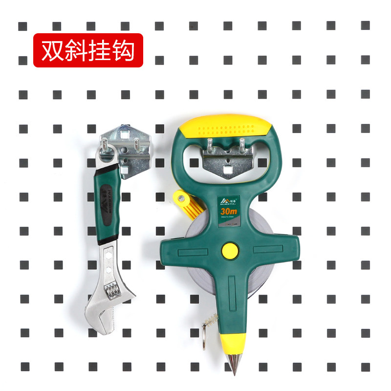 Hole-Hole Plate Hook Double Skew Hook Five Gold Tool Shelf Finishing Frame Square Hole Tool Hanging Board Hanging Rack Tool Hook