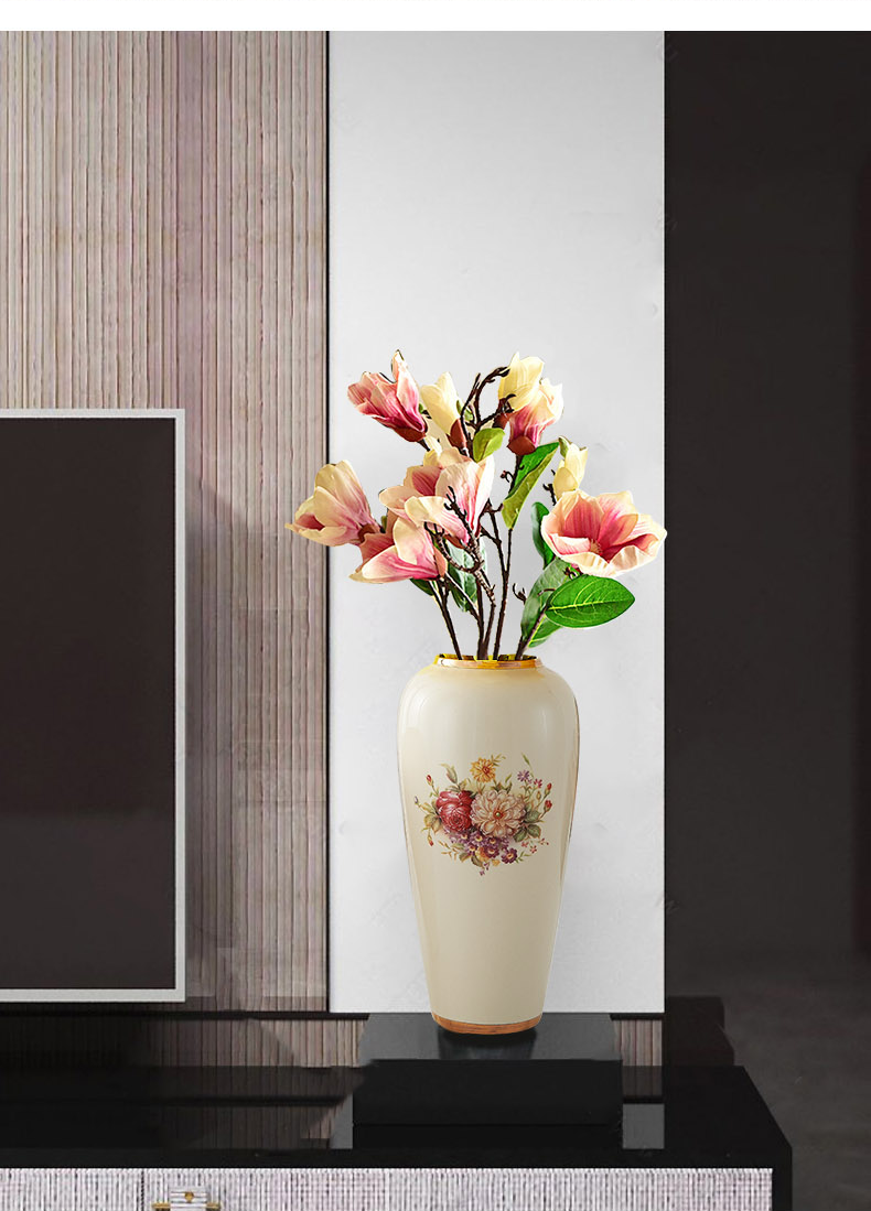 The vase in The Nordic ceramic creative furnishing articles contracted dried flower arranging flowers sitting room adornment TV ark, water raise household decoration