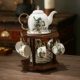 Подарочная коробка, крутящаяся шестиугольная угловая рама, чайный сервиз, комплект, легкий роскошный стиль, 15 шт