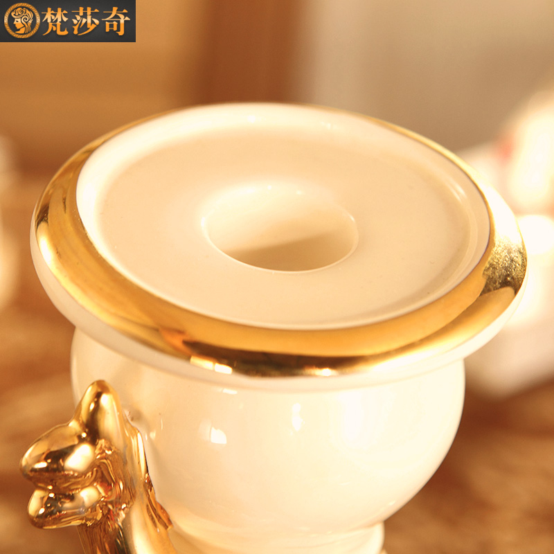 Vatican Sally 's restoring ancient ways continental candlestick ceramic furnishing articles of key-2 luxury living room home decoration show decorations