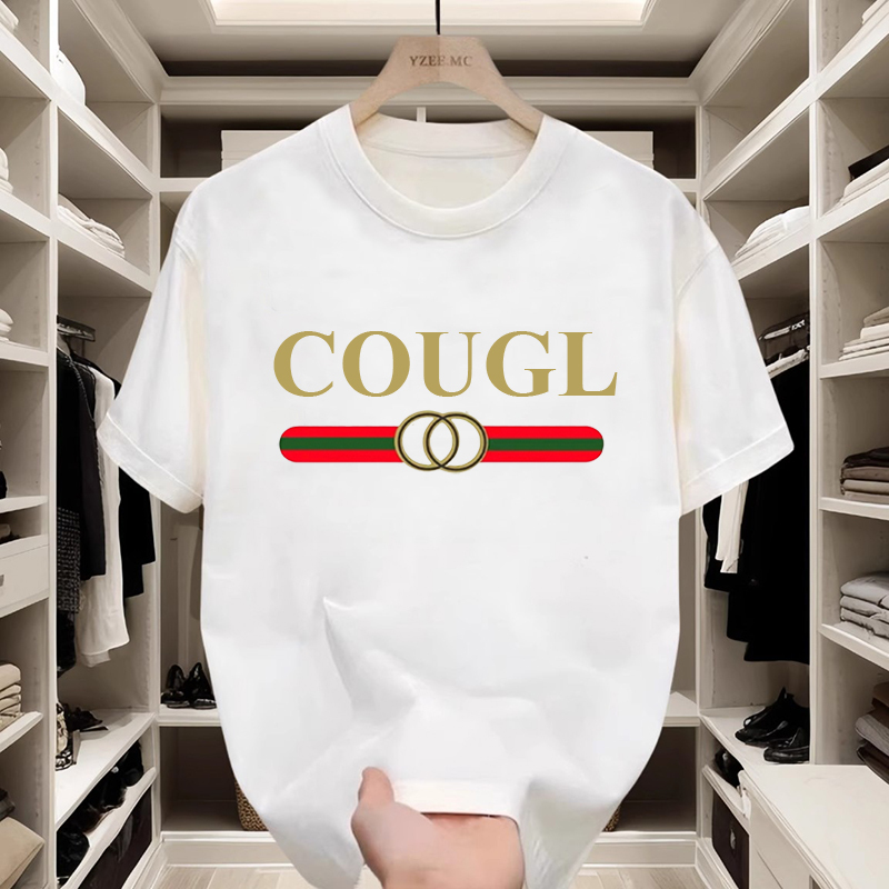 European High-End Light Luxury Cool Short-Sleeve T-Shirt for Men, New Summer Fashion Versatile Half-Sleeve Crew Neck Top Men's T-Shirt