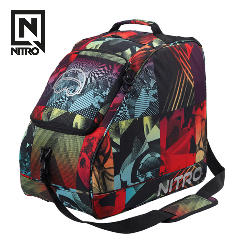 Nitro Men's and Women's Outdoor Ski Shoe Helmet Storage Bag Snowboard and Ski Shoe Bag Single Shoulder Roller Skate Storage