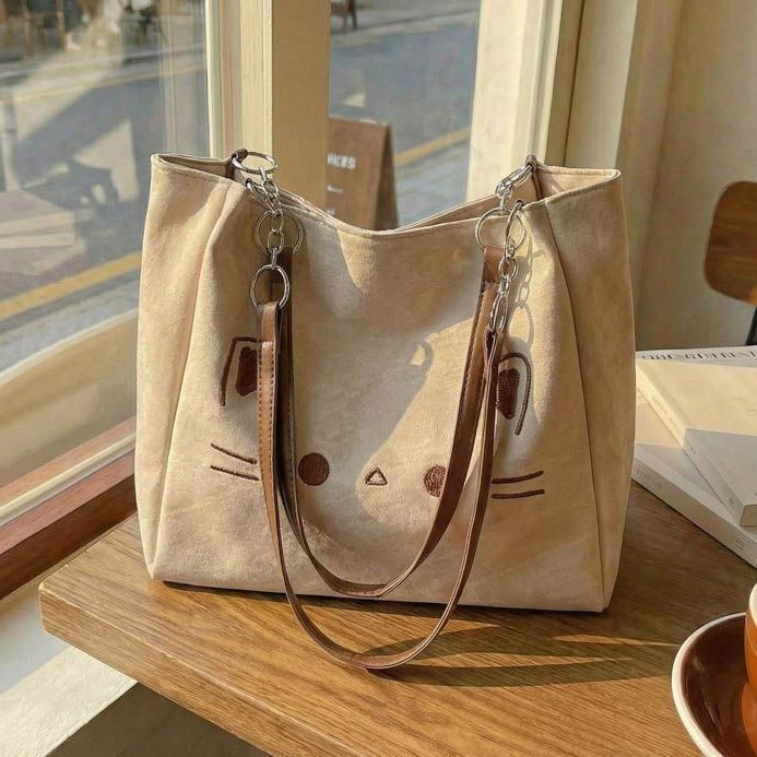 Large-Capacity Tote Bag for Women 2026 New Style College Student Shoulder Bag Versatile Fashion Design Women's Bag for Class and Commuting