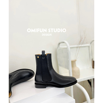 (Brawl Rice) 2021 New Small Scent Wind Chelsea Short Boots Woman Spring Autumn 100 Hitch Breathable Expats Slim Single Boots