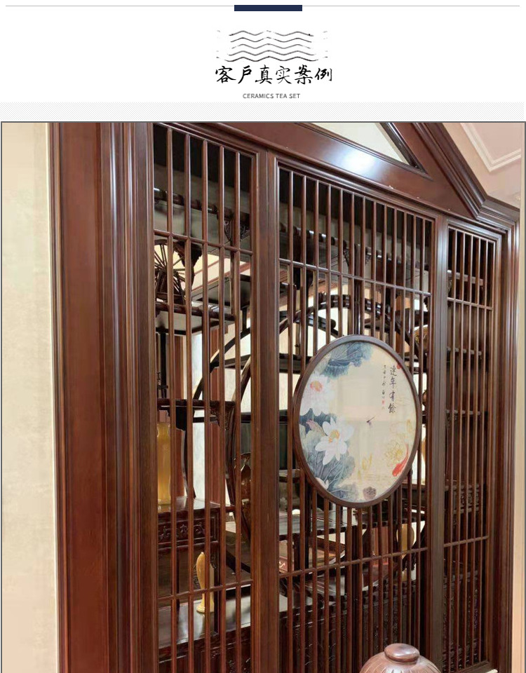 Dongyang khắc gỗ phong cách Trung Quốc vách ngăn gỗ rắn từng bước cao cổ TV nền tường rỗng cửa và màn hình cửa sổ Xuân - Màn hình / Cửa sổ vách lam gỗ