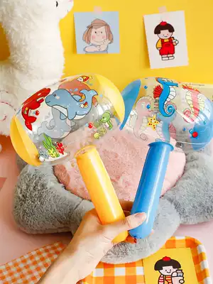 Children's inflatable hammer toy Small hammer cartoon balloon baby beating stick Punishment props with whistle ringing bell