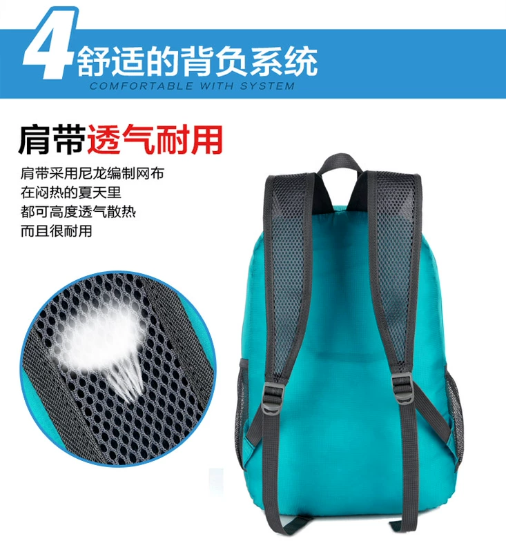 Gói da siêu nhẹ xách tay gấp túi du lịch ba lô nữ đi bộ đường dài đi bộ túi thể thao ngoài trời ba lô nam