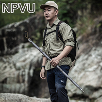 NPVU car self-defense stick anti-body weapon outdoor knives field survival equipment mountaineering pole multi-function tactical stick