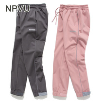 Autumn and winter outdoor warm soft shell buns women waterproof windproof ski pants plus velvet padded fleece pants men