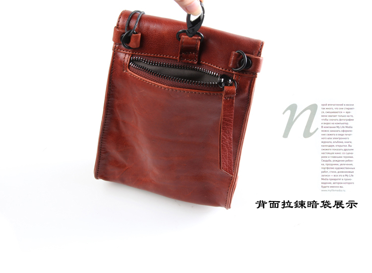 Vương quốc da nguyên chất Da tinh khiết Châu Âu, Nhật Bản và Hàn Quốc thời trang retro túi da trung tính túi điện thoại di động túi xách tay thủy triều - Túi điện thoại túi đựng điện thoại nữ