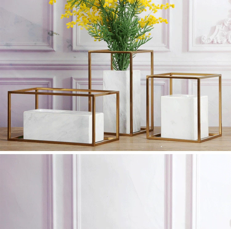 Trang trí hiện đại mềm mại mới Trung Quốc trang trí bằng đá cẩm thạch mô hình phòng câu lạc bộ phòng khách nghiên cứu hiên cắm hoa