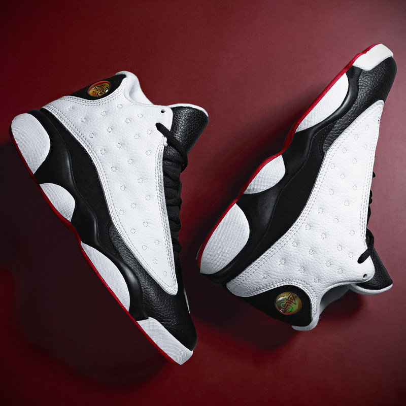 AJ official flagship store official website men's shoes summer high-top sneakers men's Joe 13 black and white panda basketball sneakers