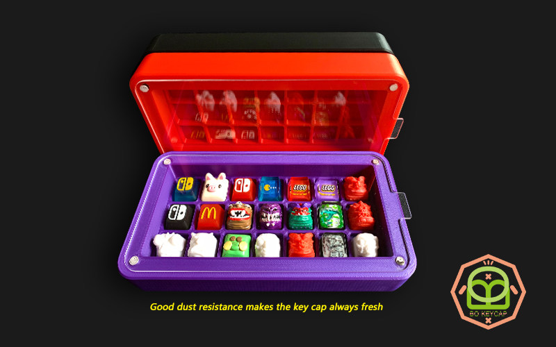 磁気吸引付き防塵収納ボックス,3D印刷キーキャップ,キーディスプレイ,1