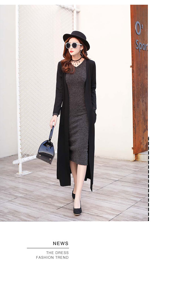 Áo khoác gió Lulu áo khoác cardigan gió nữ nữ dài phần phiên bản Hàn Quốc của Chun Dazhuang áo mùa thu khí quyển nữ 2018 mới áo lông cừu
