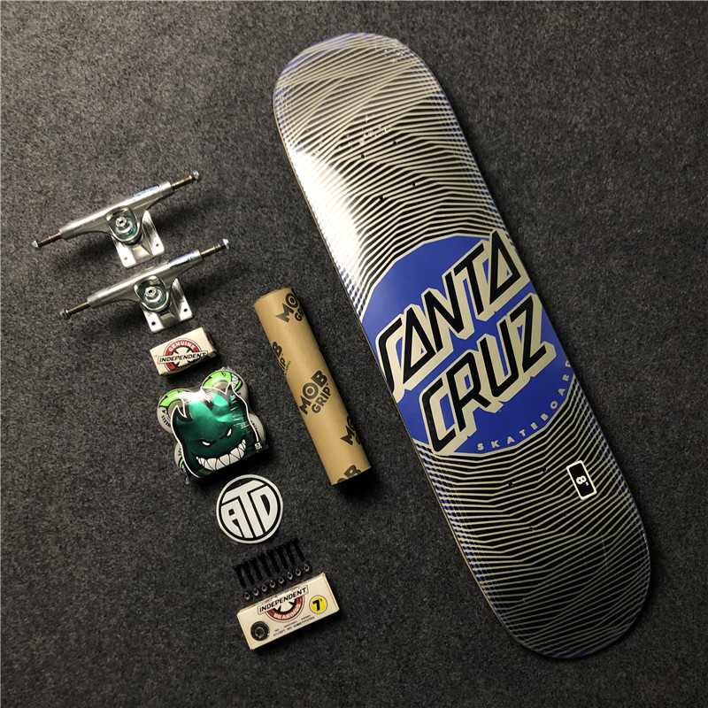 American imports santa cruz skateboard 8 0 black double teething professional board thunter double empty bracket adult board-Taobao