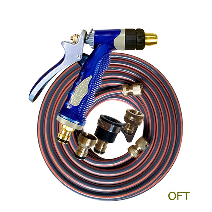 OFT Diya pure zinc alloy all copper household antifreeze and explosion - proof five - line tube high pressure wash water gun 10 m~30 m